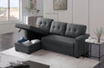 Upholstered Pull out Sectional Sofa with Chaise - DTYStore
