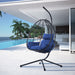 Egg Chair with Stand Indoor Outdoor Swing Chair Patio Wicker Hanging Egg Chair Hanging Basket Chair Hammock Chair with Stand for Bedroom Living Room Balcony - DTYStore