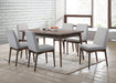 Mid-Century Style Dining Chairs 2pcs Set Solid wood Fabric Upholstered Cushion Chair - DTYStore