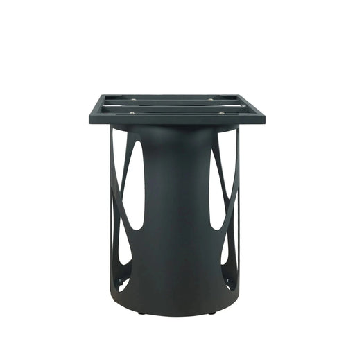 70.86 'Modern Artificial Stone Curved Black Panel Black Iron Metal Legs-Can Accommodate 6-8 People Default -DTYStore