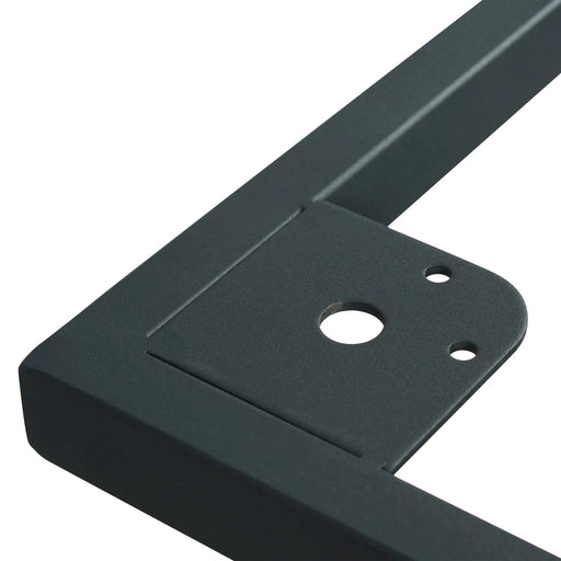 70.86 'Modern Artificial Stone Curved Black Panel Black Iron Metal Legs-Can Accommodate 6-8 People Default -DTYStore