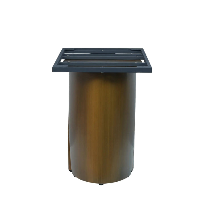 70.86 'Modern Artificial Stone White Panel Bronze Iron Metal Legs-Can Accommodate 6-8 People Default -DTYStore