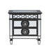 Varian II Mirrored, Black & Sliver Finish Nightstand - DTYStore