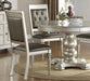 Luxury Silver Accent Tufted Upholstered Chairs Set of 2 Dining Side Chairs - DTYStore
