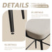 360°Swivel Bar Chairs set of 2, equipped with soft cushioned backrest counter stool, metal leg modern luxury kitchen chair, suitable for family dining, kitchen island - DTYStore