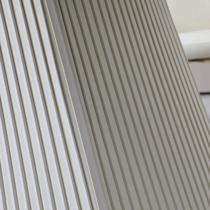 71-Inch Stone DiningTable with Carrara White color and Striped Pedestal Base Default -DTYStore