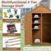 Outdoor Storage Cabinet, Garden Wood Tool Shed, Outside Wooden Shed Closet with Shelves and Latch for Yard 39.56"x 22.04"x 68.89" - DTYStore