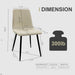 Dining Chairs Set of 4,Modern Kitchen Dining Room Chairs,Upholstered Dining Accent Chairs in linen Cushion Seat and Sturdy Black Metal Legs .Fabric dining chairs (Beige) - DTYStore