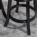 24' Counter Height Slat Back Swivel Stool, Espresso Finish, Charcoal Fabric Seat - DTYStore