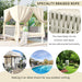 U_Style Outdoor Patio Sunbed with Curtains, High Comfort, Suitable for Multiple Scenarios - DTYStore