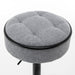 Round Storage Bar Stool Set of 2, Grey Linen Height Adjustable Barstool, 360°Counter Height Swivel Stool, Armless Bar Chair with Metal Frame for Kitchen Counter Dining Living Room - DTYStore