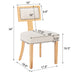 Heng Ming T back dining chair, with rivet decoration adjustment mat, suitable for dining room, kitchen, balcony, bedroom,set of 2 - DTYStore