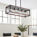 5-Light Retro Farmhouse Chandelier For Kitchen, Living room, Dining room Red(No Bulbs) - DTYStore