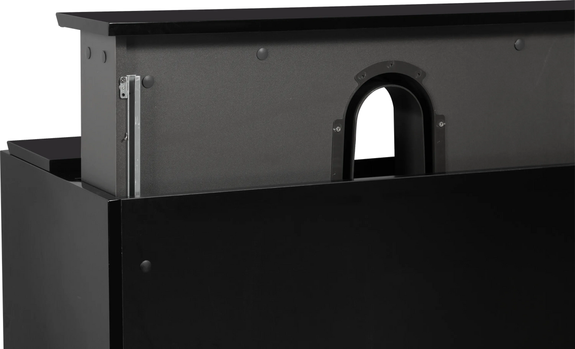 72' Floating Bathroom Vanity with Sink, Modern Wall-Mounted Bathroom Storage Vanity Cabinet with 2 Resin Top Basin and 4 Soft Close Drawers, Glossy Black 24V11-72GB Default -DTYStore