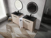 72 Inch Freestanding Bathroom Vanity with Black Ceramic Sink and Storage Cabinets, Soft Closing Door, 02430*2+0312 Combination Cabinet, KD-Package Default -DTYStore
