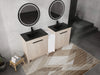 72 Inch Freestanding Bathroom Vanity with Black Ceramic Sink and Storage Cabinets, Soft Closing Door, 02430*2+0312 Combination Cabinet, KD-Package Default -DTYStore