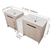 72 Inch Freestanding Bathroom Vanity with Ceramic Sink and Storage Cabinets, Soft Closing Door, 02430*2+0312 Combination Cabinet, KD-Package Default -DTYStore