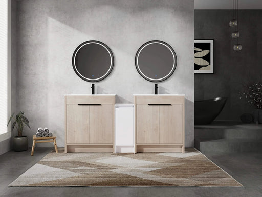 72 Inch Freestanding Bathroom Vanity with Ceramic Sink and Storage Cabinets, Soft Closing Door, 02430*2+0312 Combination Cabinet, KD-Package Default -DTYStore