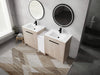 72 Inch Freestanding Bathroom Vanity with Ceramic Sink and Storage Cabinets, Soft Closing Door, 02430*2+0312 Combination Cabinet, KD-Package Default -DTYStore