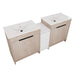 72 Inch Freestanding Bathroom Vanity with Ceramic Sink and Storage Cabinets, Soft Closing Door, 02430*2+0312 Combination Cabinet, KD-Package Default -DTYStore