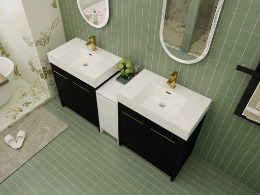 72 Inch Freestanding Bathroom Vanity with Resin Sink and a Storage Cabinets, With Soft Closing Door, 09230*2+0312 Combination Cabinet, KD-Package Default -DTYStore