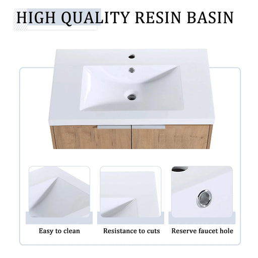 72 Inch Soft Close Doors Bathroom Vanity With Sink, A Small Storage Shelves, 30' and 12' Combination Cabinet,(KD-Packing) Default -DTYStore