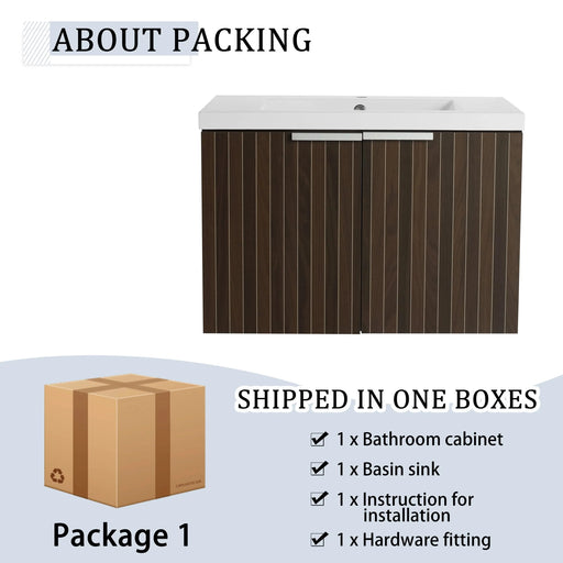 72 Inch Soft Close Doors Bathroom Vanity With Sink, A Small Storage Shelves, 30' and 12' Combination Cabinet,(KD-Packing) Default -DTYStore