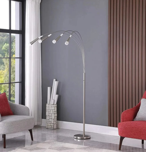 72' Kiery 4 Arm Aluminum Led Arc Floor Lamp Default -DTYStore