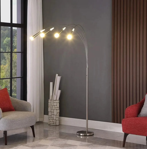 72' Kiery 4 Arm Aluminum Led Arc Floor Lamp Default -DTYStore
