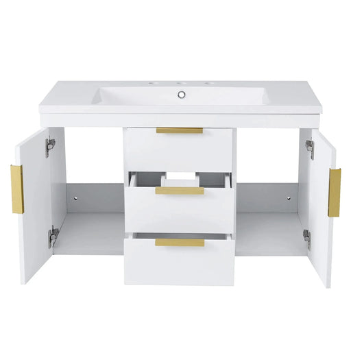 72'' Wall Mounted Bathroom Vanity, Floating Bathroom Storage Cabinet with 2 Drawers, Solid Wood Bathroom Cabinet (Same as N710S236003K) Default -DTYStore