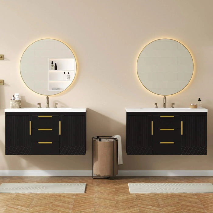 72'' Wall Mounted Bathroom Vanity, Floating Bathroom Storage Cabinet with 2 Drawers, Solid Wood Bathroom Cabinet (Same as N710S236003K) Default -DTYStore
