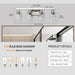 Modern 4-Light Bathroom Vanity Light Fixture - Brushed Nickel Finish with Clear Glass Shades, Perfect for Bathroom, Vanity, and Dressing Area Lighting (No Bulbs) - DTYStore
