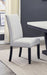 Modern Look 2pc Light Gray Finish Side Chair Fabric Full Back Upholstered Seat Nailhead Trim Accent Dining Room Wooden Furniture - DTYStore