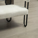 Modern Loveseat 2 Seater Sofa Chenille Fabric Couch with Arms and Metal Legs for Living Room, Home Office, Studio (Beige Chenille) - DTYStore