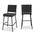 29' Outdoors PE Rattan Armless Barstools, Set of 2, Dark Brown - DTYStore