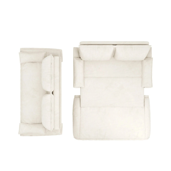 73.2' Queen Pull Out Sofa Bed,3-in-1 Convertible Sleeper Sofa,Multi-Functional Velvet Loveseat Bed Default -DTYStore