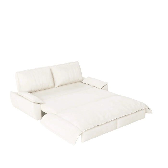 73.2' Queen Pull Out Sofa Bed,3-in-1 Convertible Sleeper Sofa,Multi-Functional Velvet Loveseat Bed Default -DTYStore