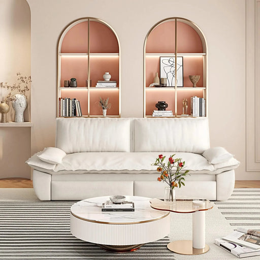 73.2' Queen Pull Out Sofa Bed,3-in-1 Convertible Sleeper Sofa,Multi-Functional Velvet Loveseat Bed Default -DTYStore