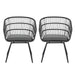 TERRY CHAIR,2PCS with 2 Cushions,Gray - DTYStore