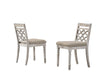 Havanna Set of 2 Off White 19' Wide Contemporary Fabric Chair with Cushion - DTYStore