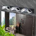 Modern 6-Light LED Vanity Light - Sleek Bathroom Wall Fixture, Iron & Acrylic, Dimmable & Energy-Efficient, Ideal for Mirror Lighting - DTYStore