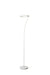 73' Tall Metal Torchiere Floor LED Lamp with Halo design, Matte White finish Default -DTYStore