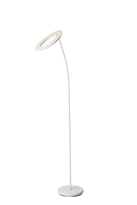 73' Tall Metal Torchiere Floor LED Lamp with Halo design, Matte White finish Default -DTYStore