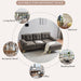 83" Modern Sectional Sofas Couches Velvet L Shaped Couches for Living Room, Bedroom, Brown - DTYStore