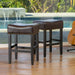 26' Backless Counter Stools, 2-Pcs Set, Brown - DTYStore