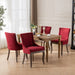 Furniture,Ultra Side Dining Chair,Thickened fabric chairs with neutrally toned solid wood legs,Bronze nail head,Set of 2,Wine Red,Burgundy,SW1807WR - DTYStore