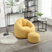Bedding Bean Bag Sofa Chair High Pressure Foam Bean Bag Chair Adult Material with Padded Foam Padding Compressed Bean Bag With Footrest - DTYStore