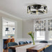 Flush Mount Ceiling Fans with Lights and Remote Control green Caged Low Profile Ceiling Fan Modern Metal Ceiling fanfor Farmhouse Dining Room Bedroom Kitchen Living Room - DTYStore