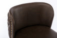 Furniture,Swivel Barstools Adjusatble Seat Height, Modern PU Upholstered Bar Stools with the whole Back Tufted, for Home Pub and Kitchen Island（Brown, Set of 2） - DTYStore