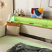 Twin Size Daybed with Trundle, Upholstered Daybed with Charging Station and LED Lights, Beige - DTYStore